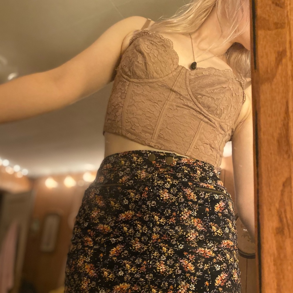 Mauve Corset Crop Top
